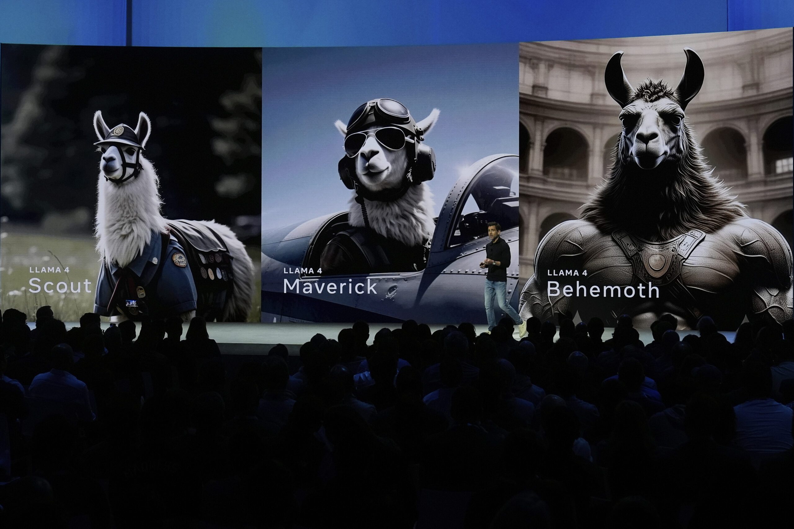 加州明年或出現三項監管人工智能產業的選票提案，推動者背景目前遭質疑，圖為今年4月在科企Meta總部舉行的AI開發者大會LlamaCon 2025。美聯社