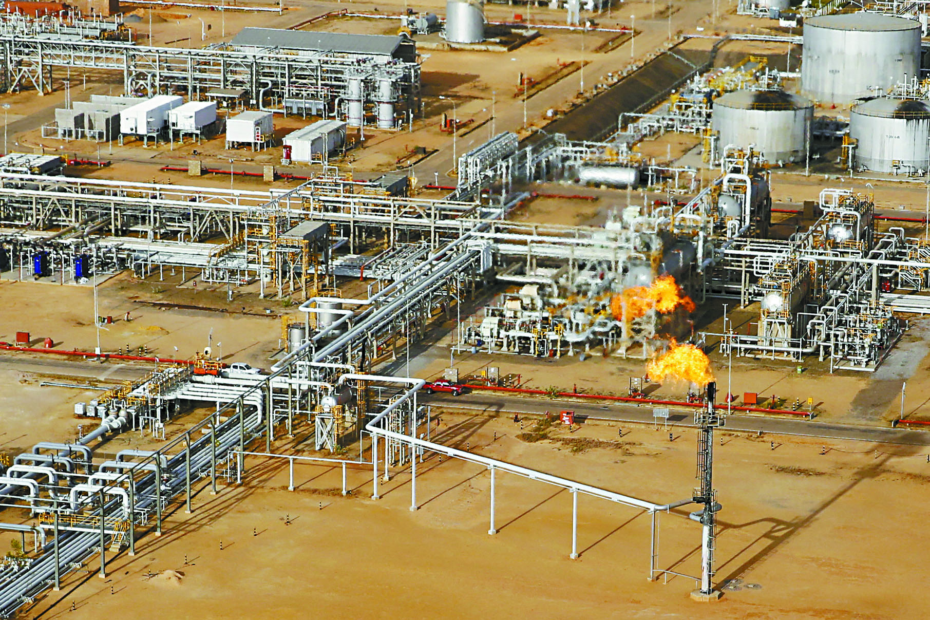 委內瑞拉石油資源豐富，圖為PDVSA運營的一座重質原油處理廠。路透社資料圖片