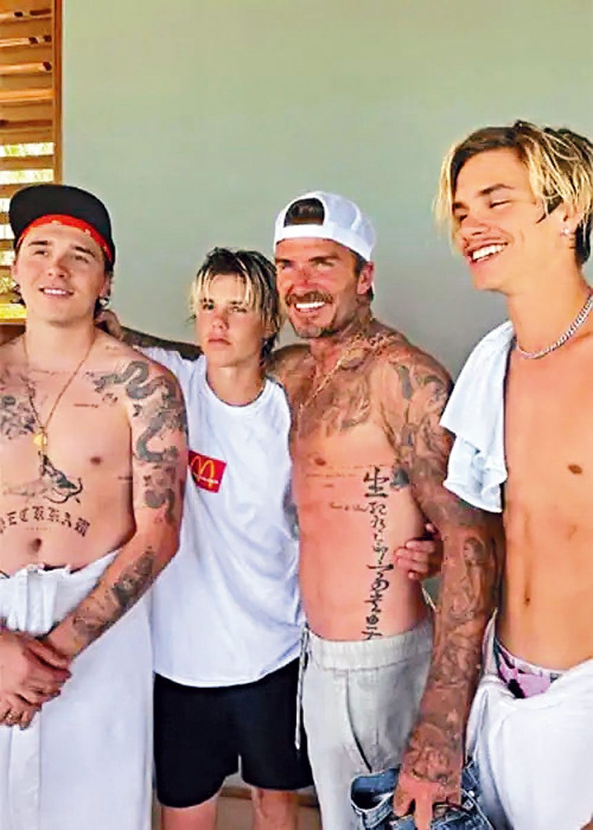 Brooklyn遮蓋致敬碧咸紋身 已洗為母而紋圖案