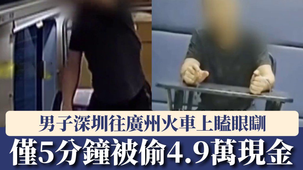 【CCTV直擊】火車上瞌眼瞓5分鐘 4.9萬現金不翼而飛 慣犯落網過程曝光