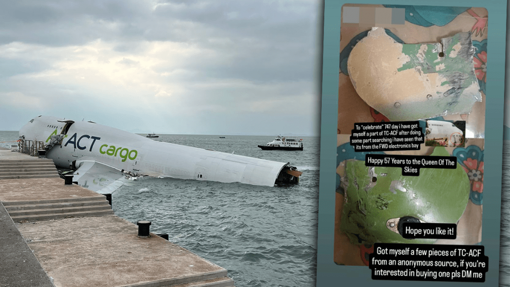 離譜！飛機迷網售墮海貨機碎片 網民怒轟食「人血饅頭」