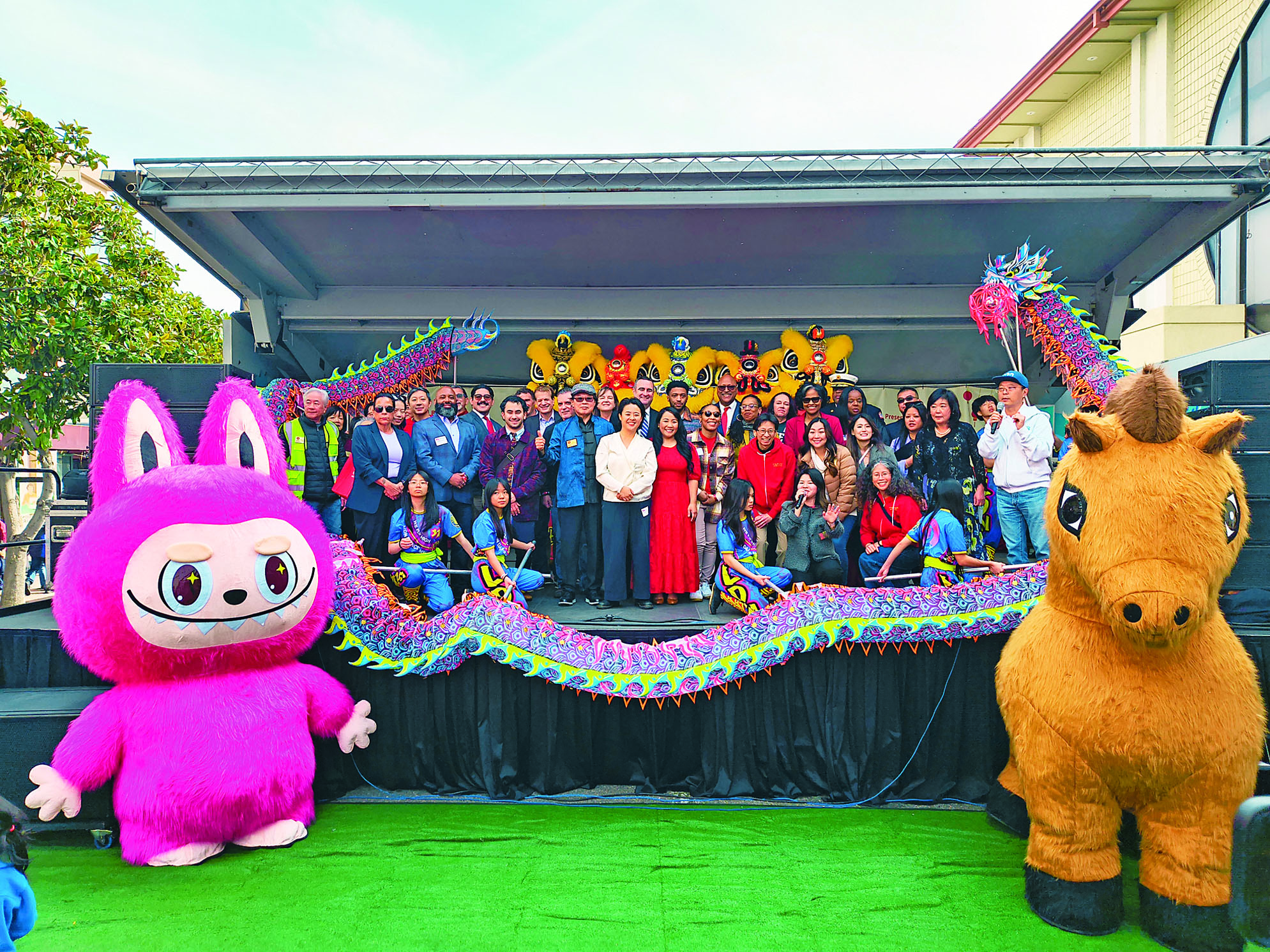 屋崙華埠第34屆農曆新春迎馬年街會開幕式。記者黃偉江攝