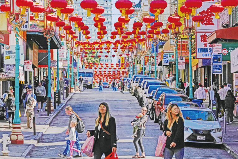 三藩市亞裔居民比例最高是華埠等地區。美聯社資料圖