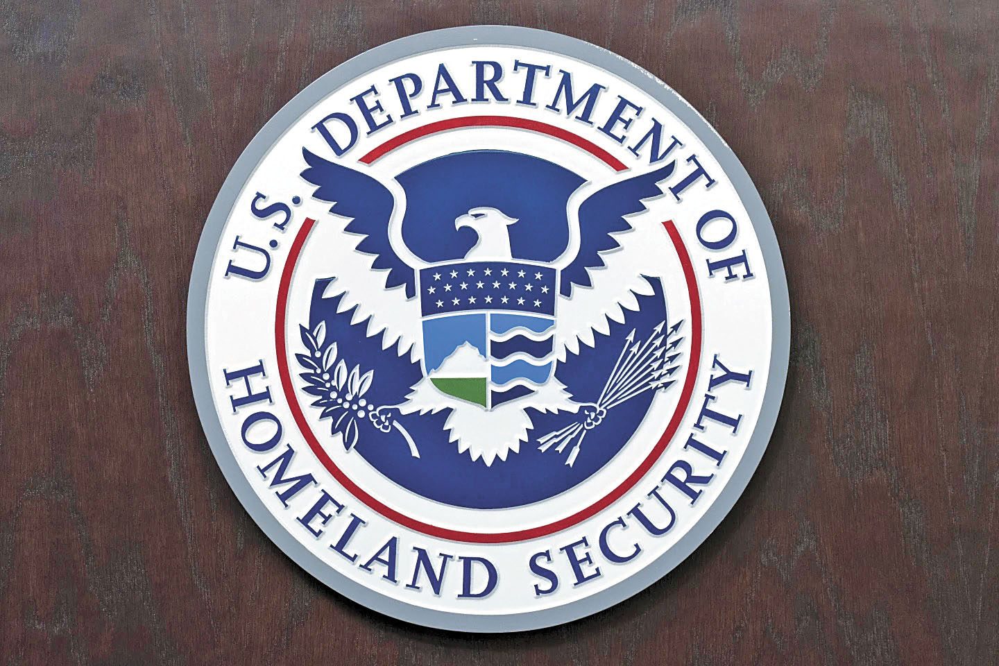 聯邦國土安全部（DHS）徽章。美聯社